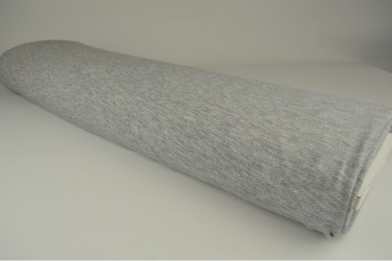 French terry melange viscose - Zilvergrijs