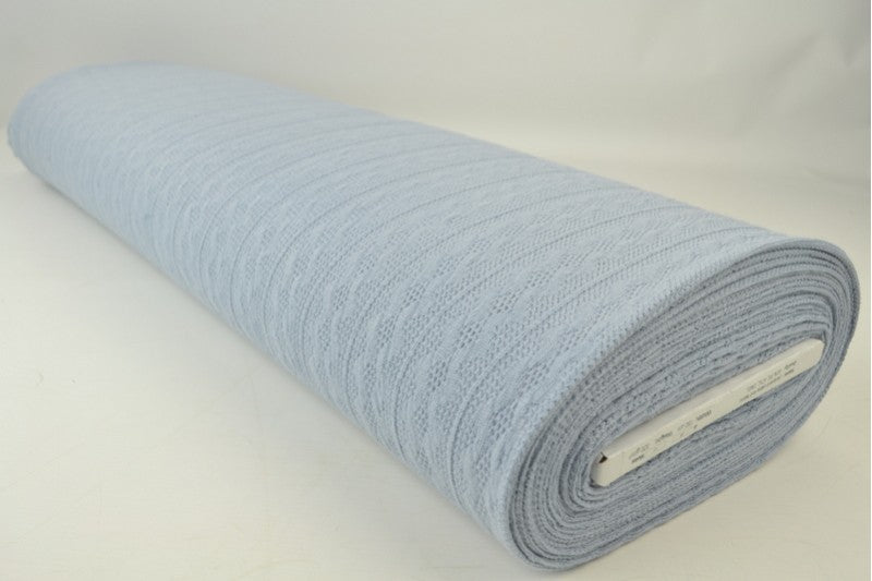 Jacquard gebreide kabelstof - Zilvergrijs