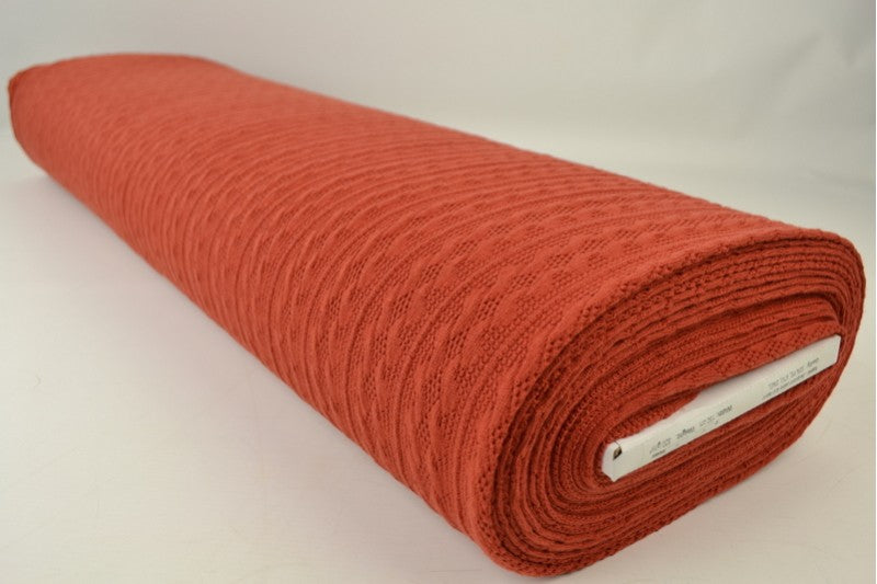 Jacquard gebreide kabelstof - Koper