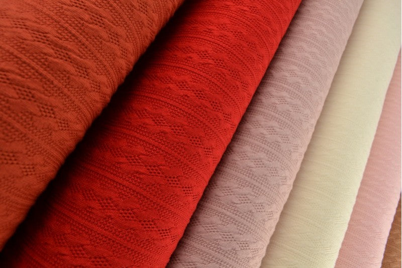 Rollen jacquard gebreid kabelstof