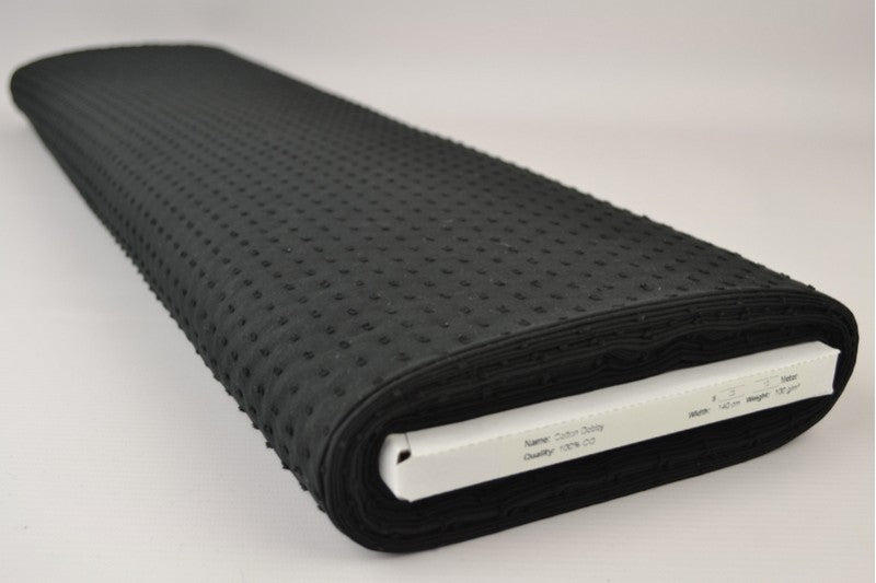 Katoen Dobby - Zwart