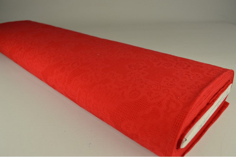 Katoen jacquard stof - Rood