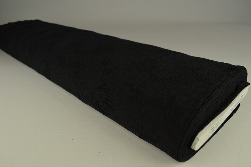 Katoen jacquard stof - Zwart