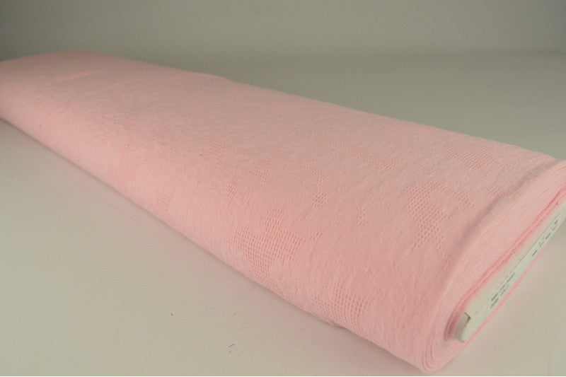 Katoen jacquard stof - Baby roze