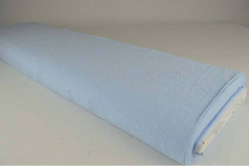 Katoen jacquard stof - Aqua blauw