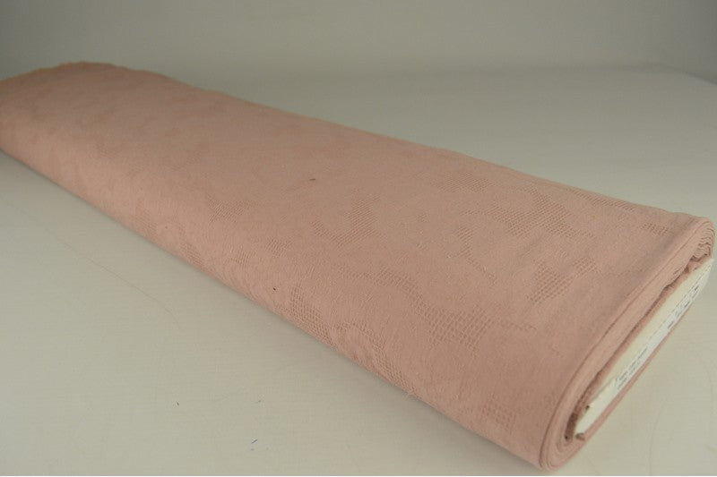 Katoen jacquard stof - Oud roze