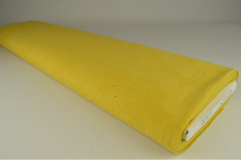 Katoen jacquard stof - Geel