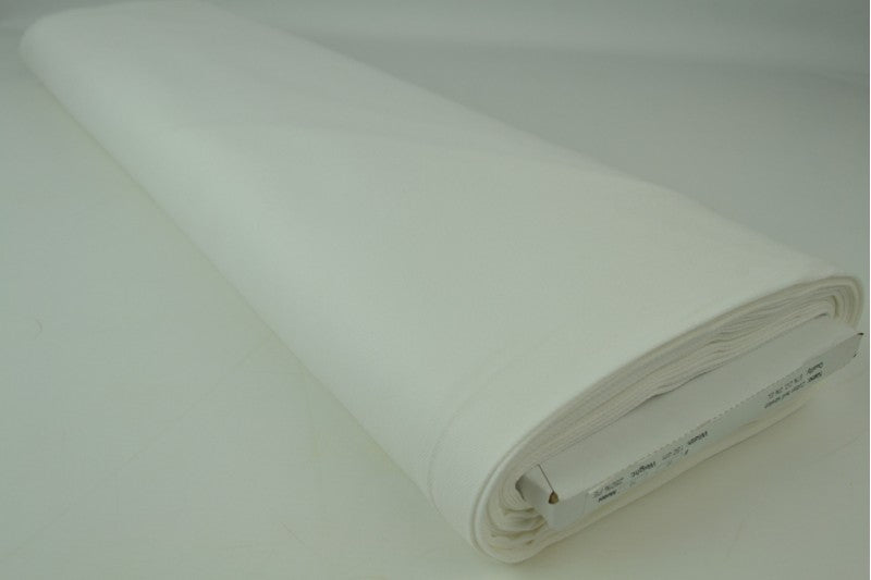 Keperkatoen stretch stof – Gebroken wit