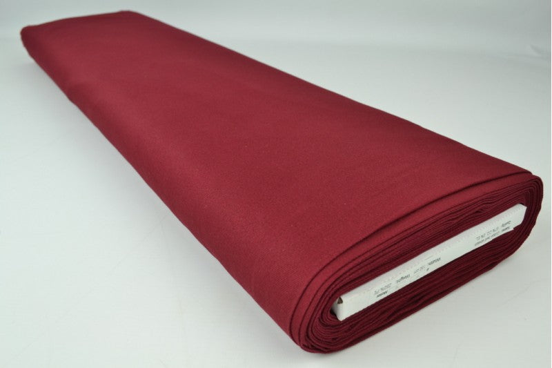 Keperkatoen stretch stof – Bordeaux rood