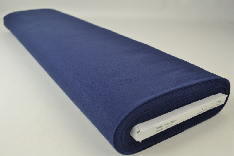 Molton stof - Navy