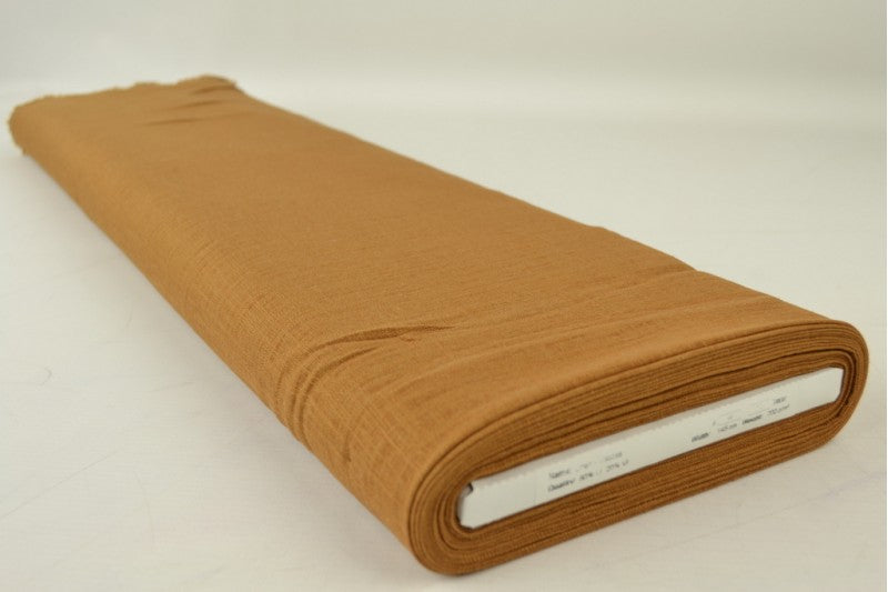 Linnen stof - Donker okergeel
