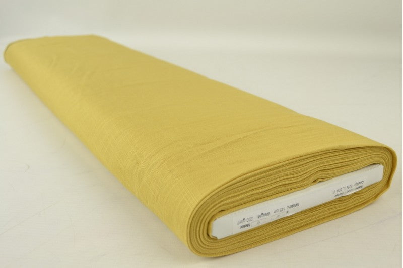 Linnen stof - Okergeel