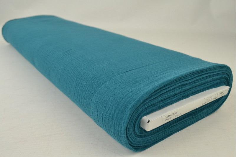 Mousseline stof - Donker petrol