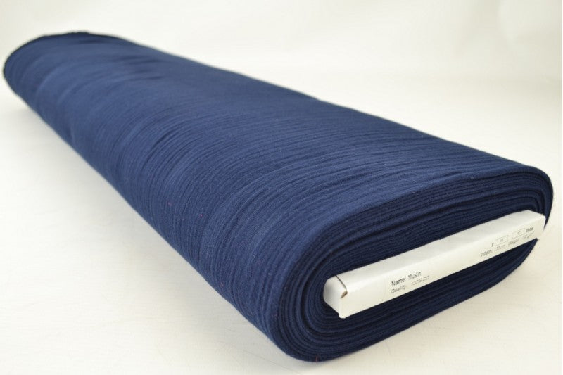 Mousseline stof - Navy