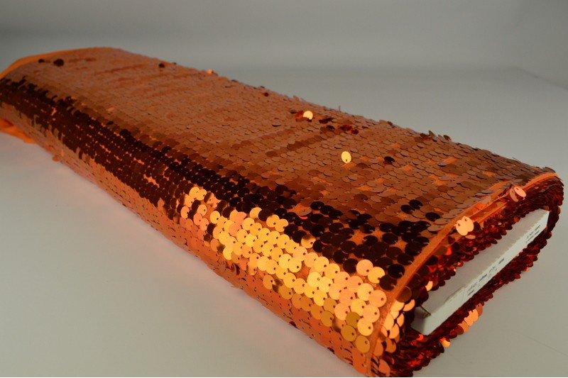 XL paillettenstof op rol – grote pailletten – Oranje