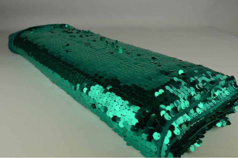 XL paillettenstof op rol – grote pailletten – Turquoise