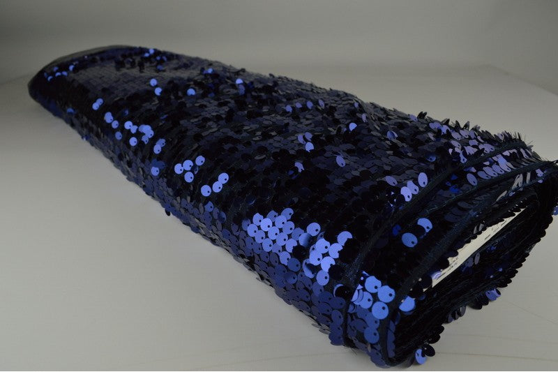 XL paillettenstof op rol – grote pailletten – Navy