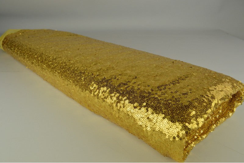 Paillettenstof op rol – kleine pailletten – Goud