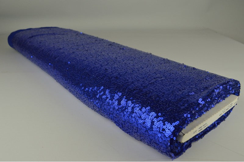 Paillettenstof op rol – kleine pailletten – Kobaltblauw