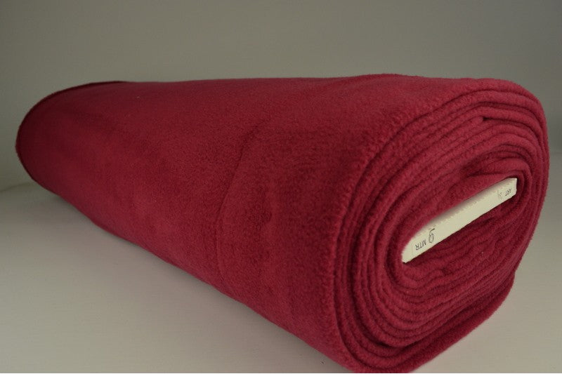 Fleece stof - Wijnrood