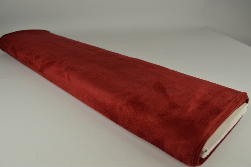 Suedine - Donkerrood