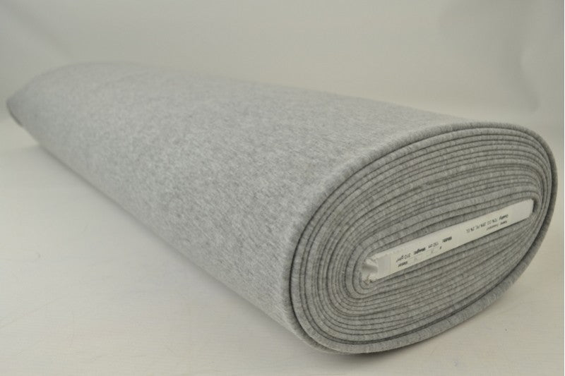 Alpenfleece stof – Zilvergrijs melange