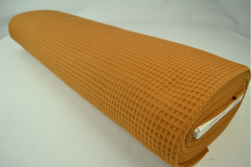 Wafelstof - Donker okergeel