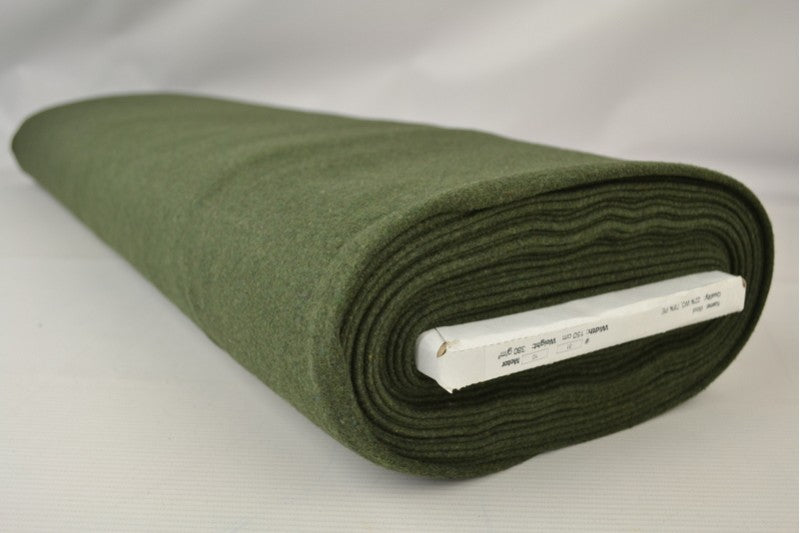 Wol stof - Donker mosgroen