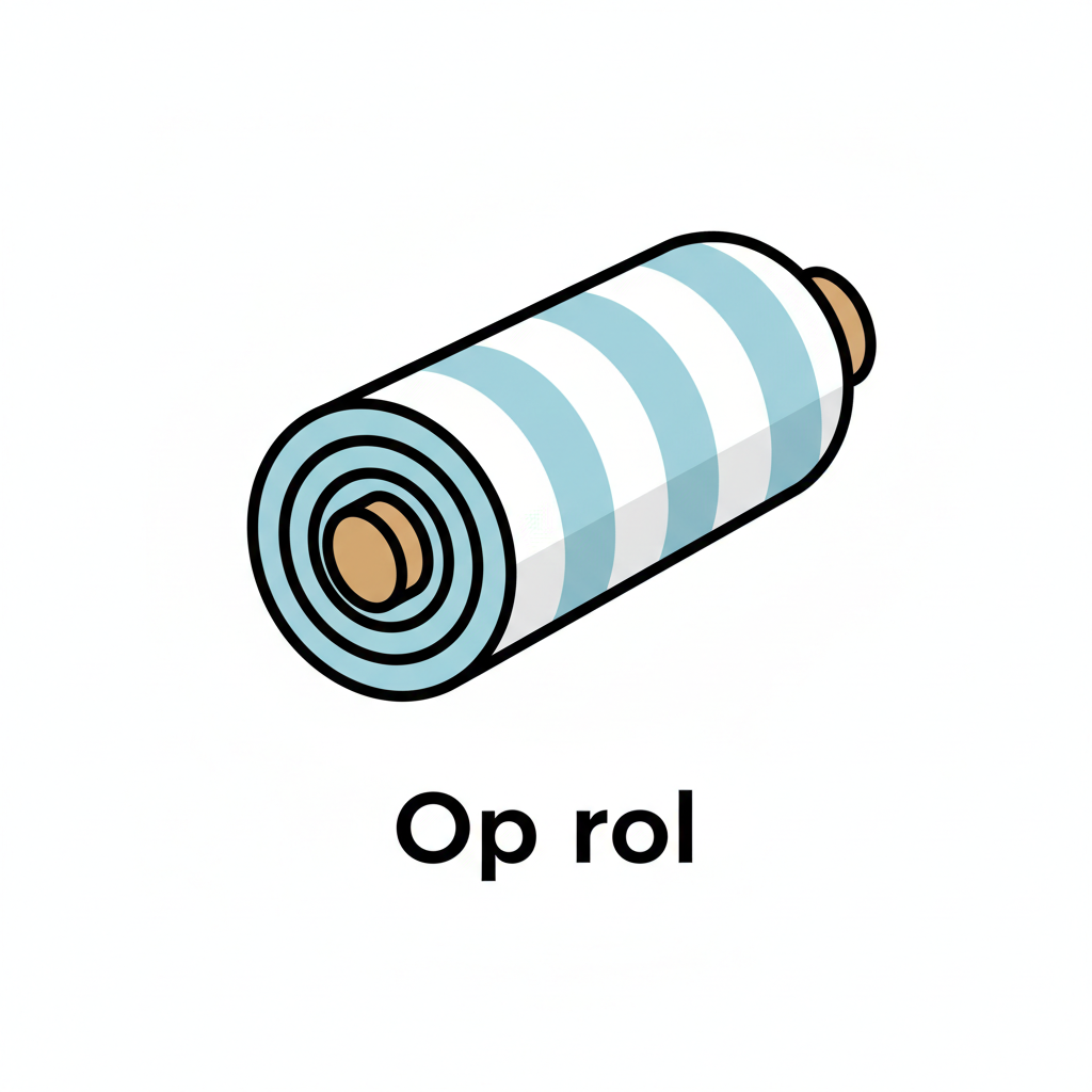 En nu by the roll veranderen in op rol, dus in het nederlands