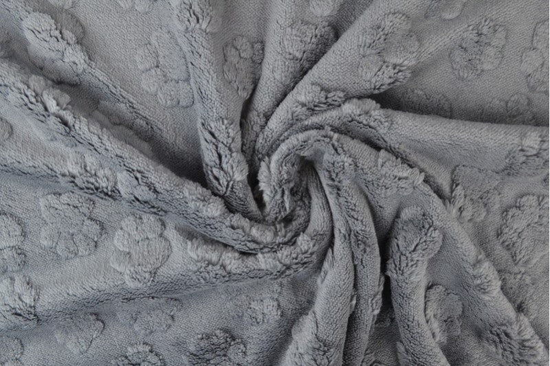 Fleece met hondenpootjes - Donkergrijs