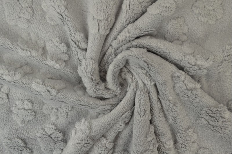 Fleece met hondenpootjes - Zilvergrijs