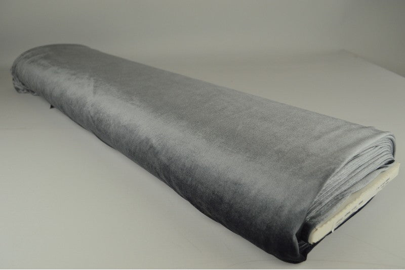 Stretch fluweel - Donkergrijs