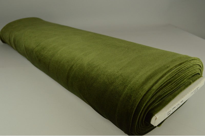 Stretch fluweel - Mosgroen